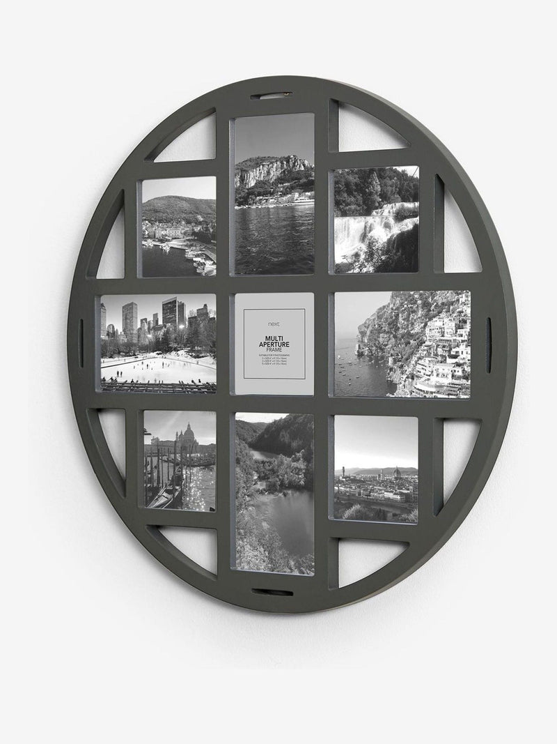 Grey Round Multi Collage Picture Frame