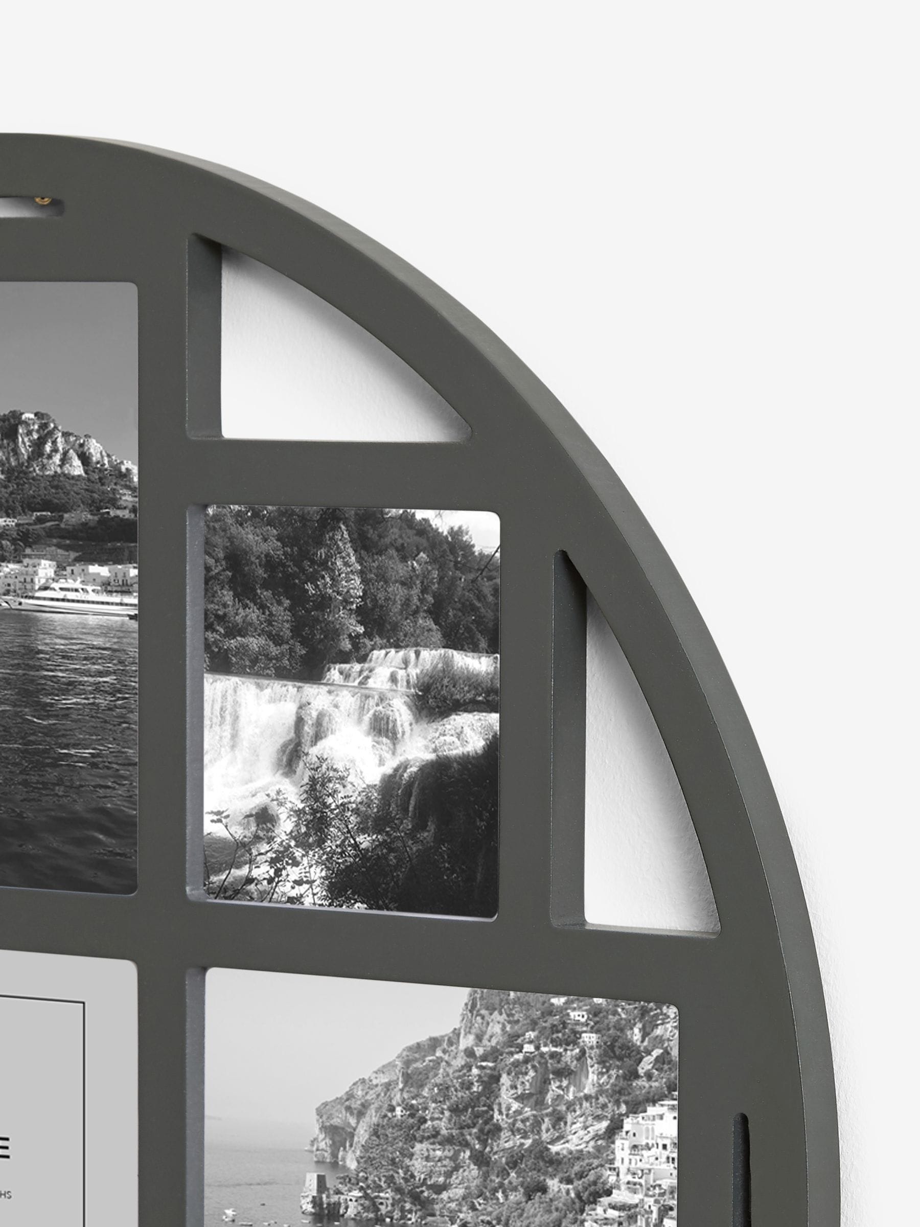 Grey Round Multi Collage Picture Frame