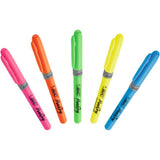 Bic Highlighter Grip neon colours pack of 5 - British product