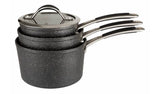 Habitat rock effect saucepan set 3 piece, imported from the UK