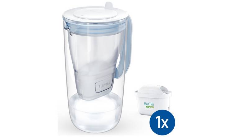 BRITA glass water filter jug light blue 2.5L (British brand)