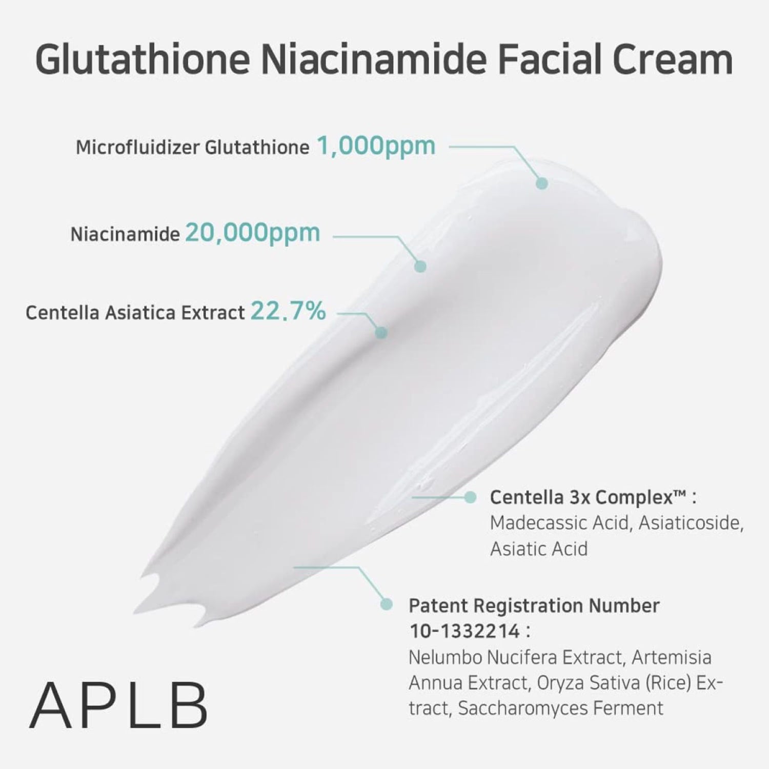 APLB Glutathione Niacinamide facial cream 55ml (British brand)