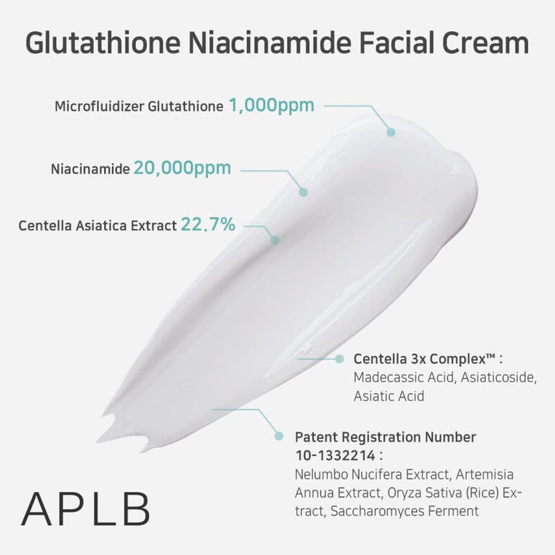 APLB Glutathione Niacinamide facial cream 55ml (British brand)