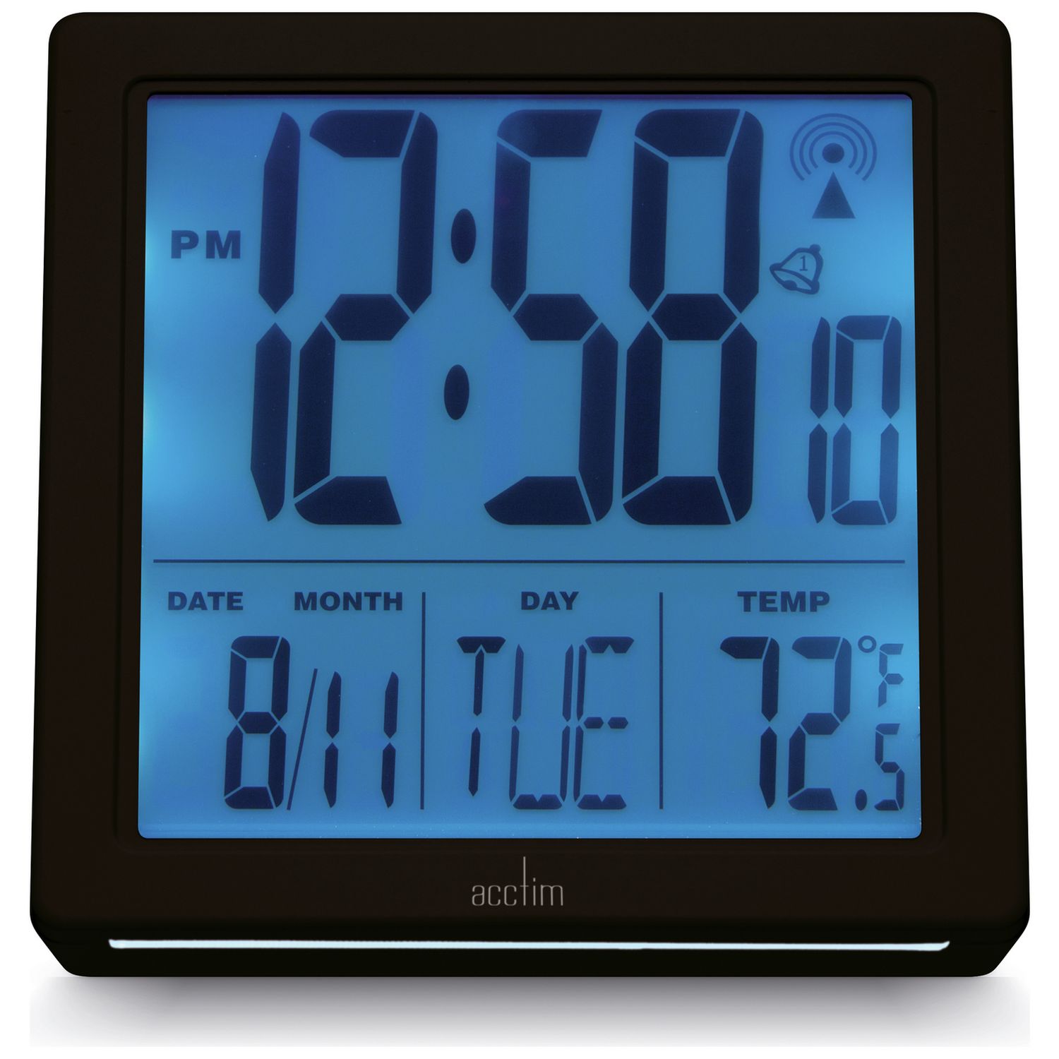 Acctim Varsity radio controlled alarm clock, UK version