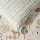 Habitat cotton toddler bedding set with farm scene (British brand)