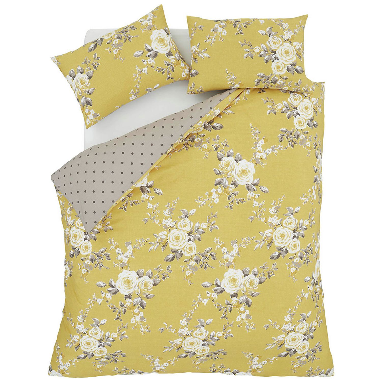 Catherine Lansfield bedding set Canterbury Ochre single, imported from the UK