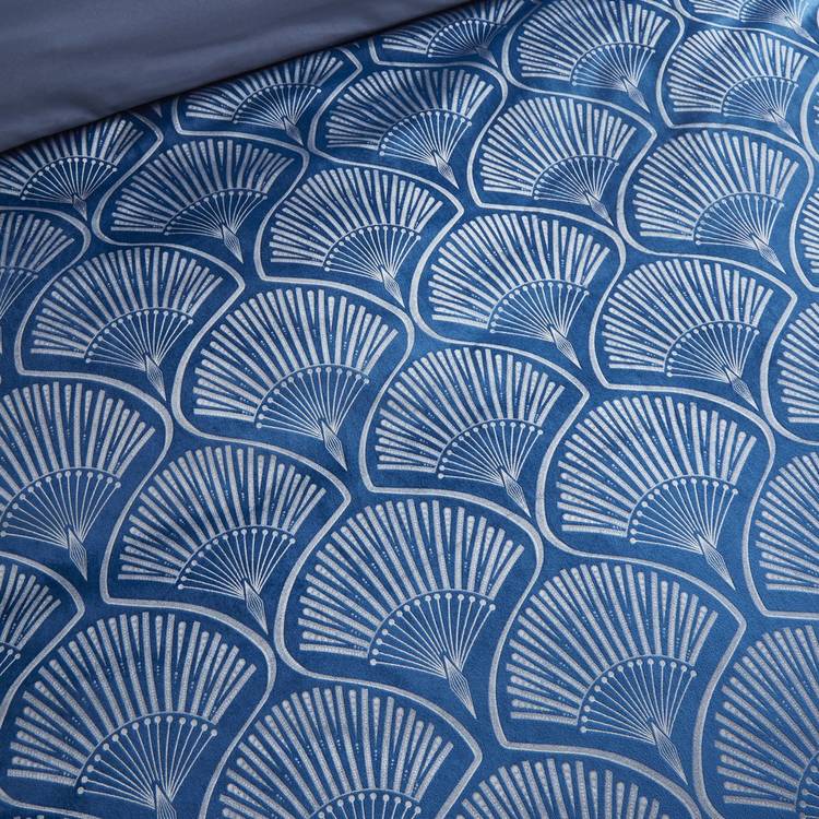 Catherine Lansfield Navy double duvet cover set, imported from the UK