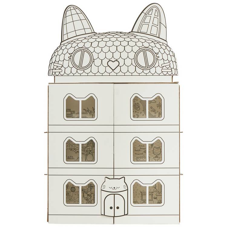 Gabby's Dollhouse colouring dollhouse playset (British brand)