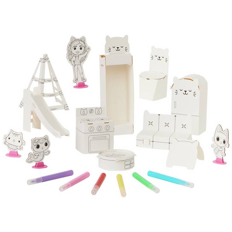 Gabby's Dollhouse colouring dollhouse playset (British brand)