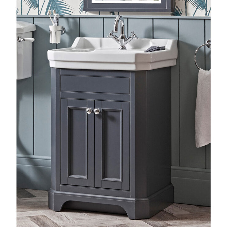 Tavistock Abbot 61cm floor mounted vanity unit in painted finish, imported from the UK