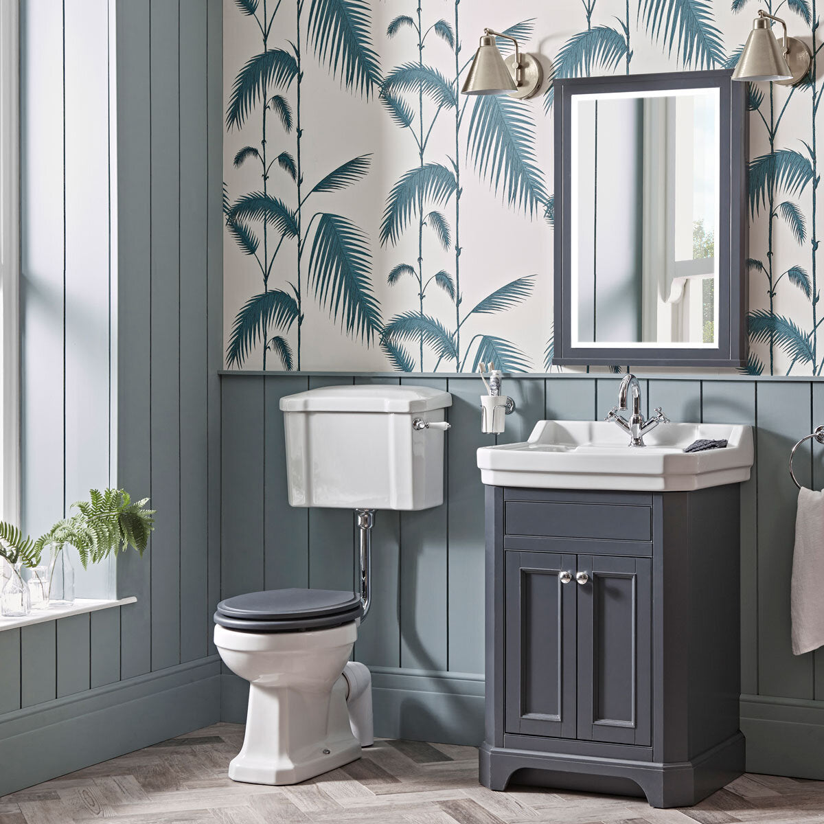Tavistock Abbot 61cm floor-mounted vanity unit dark grey, UK version