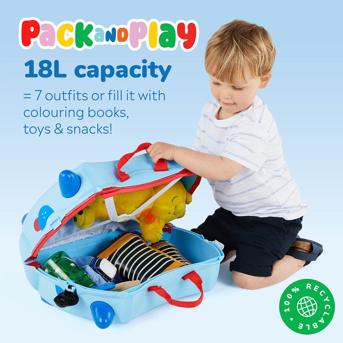 Trunki ride-on suitcase 6 designs 18L, UK version