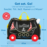Trunki ride-on suitcase Pedro the Pirate Ship 18L - British product
