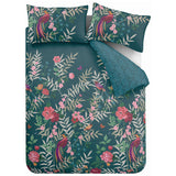 Catherine Lansfield bedding set tropical birds green single (British brand)