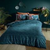 Catherine Lansfield bedding set tropical birds green single (British brand)