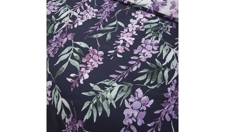 Catherine Lansfield Wisteria Purple single bedding set, imported from the UK