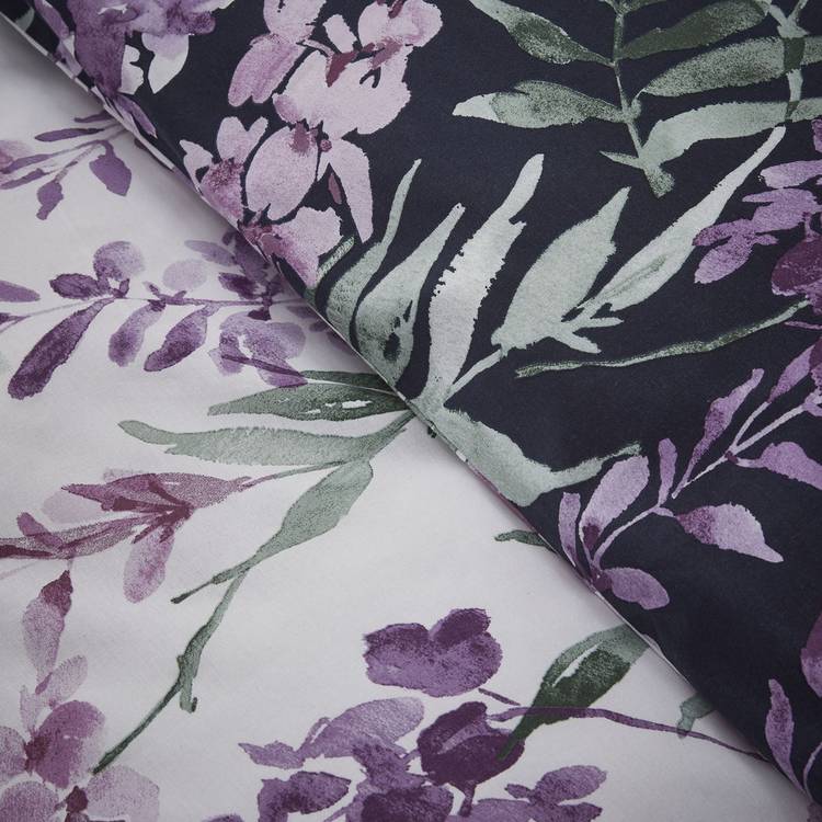 Catherine Lansfield Wisteria Purple single bedding set, imported from the UK