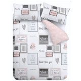 Catherine Lansfield Sleep Dreams blush bedding set single (British brand)