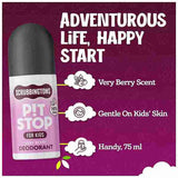Scrubbingtons kids deodorant Very Berry quad pack 75ml x 4, imported from the UK