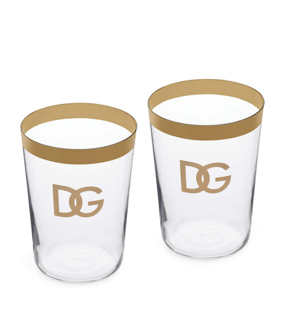 Dolce&Gabbana Casa DG Logo Cocktail Glass Sett med 2