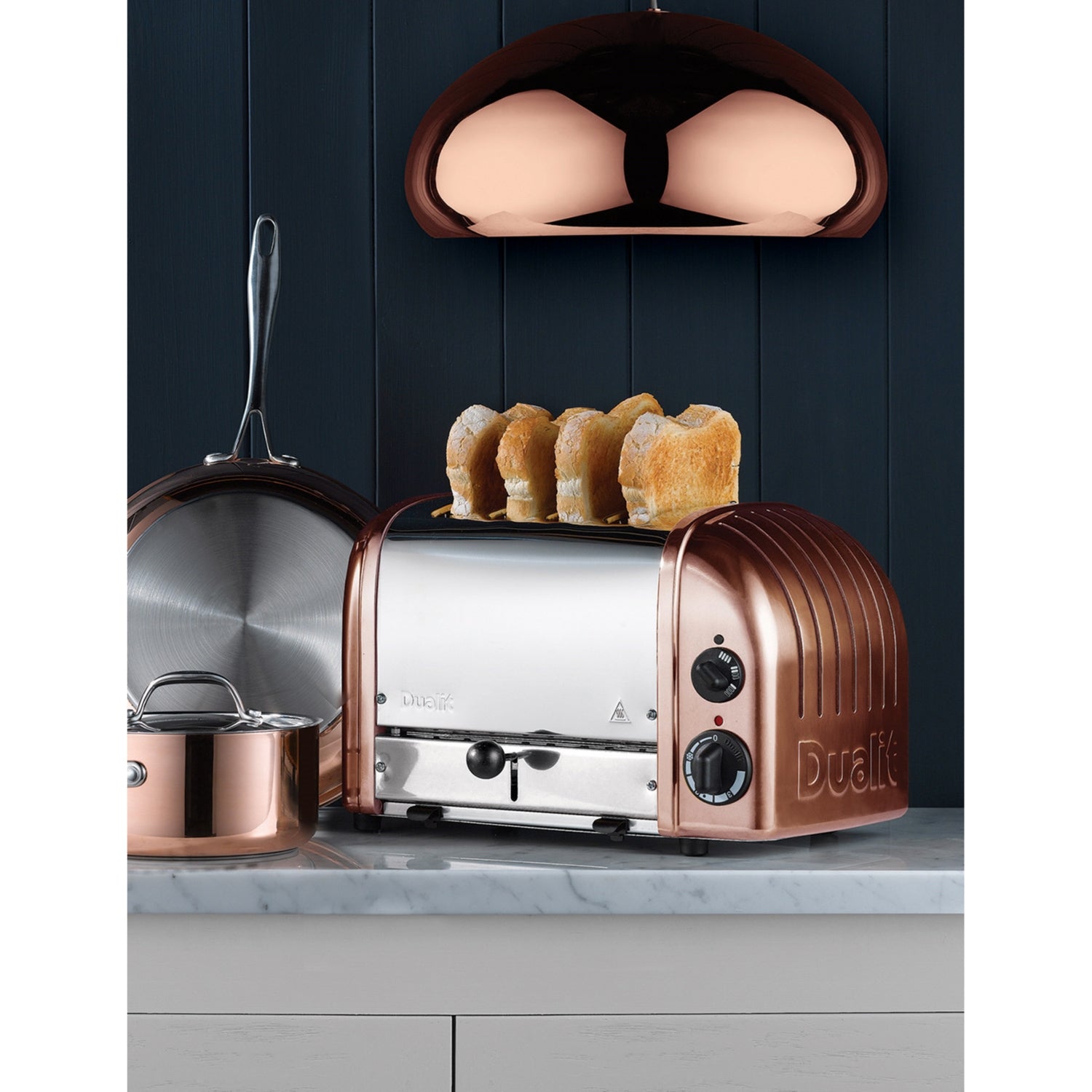 Dualit Classic polished copper 4-slot toaster, imported from the UK