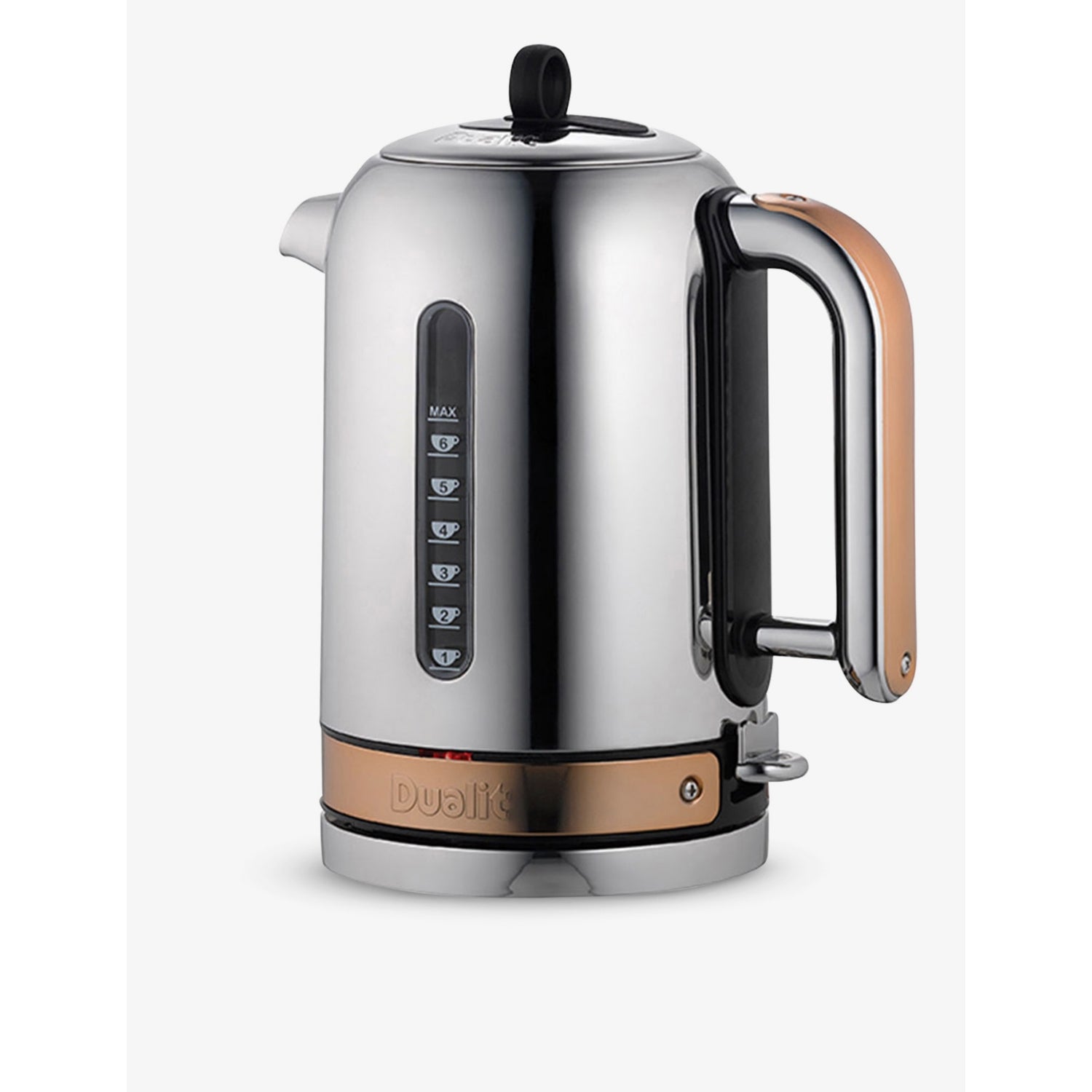 Dualit copper kettle 1.7L with stainless-steel body, UK version