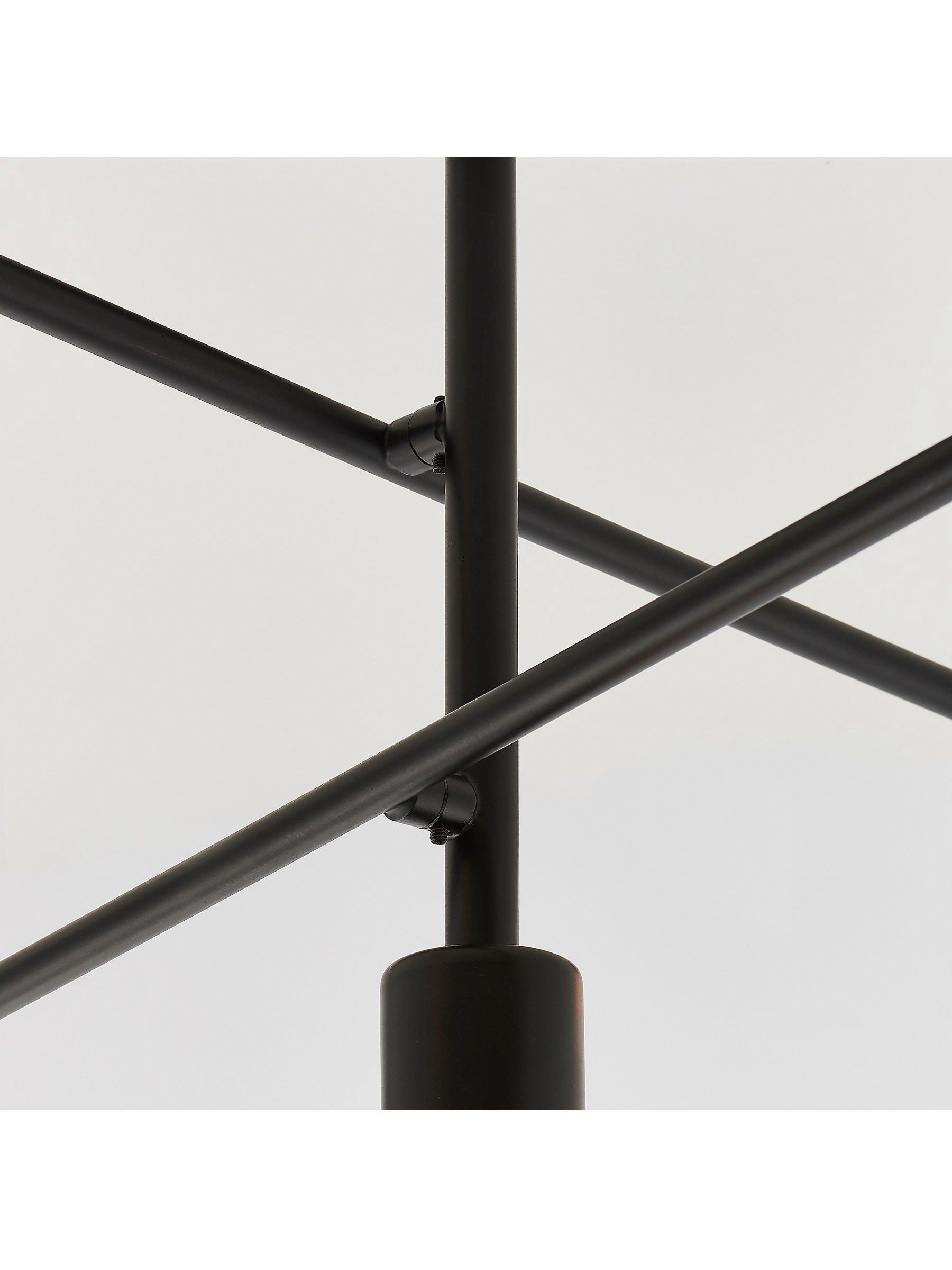 Gallery Home matt black 5-light flush ceiling light, UK version