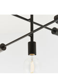 Gallery Home matt black 5-light flush ceiling light, UK version