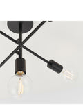 Gallery Home matt black 5-light flush ceiling light, UK version