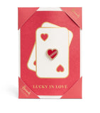 Harrods heart card with removable metal pin (British brand)
