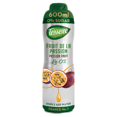 ASDA Teisseire Passion Fruit Zero Sugar Concentrated Soft Drink 60cl- Buy online at McGrocer