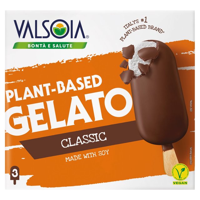 Valsoia Soya Ice Cream Sticks   3 x 83ml