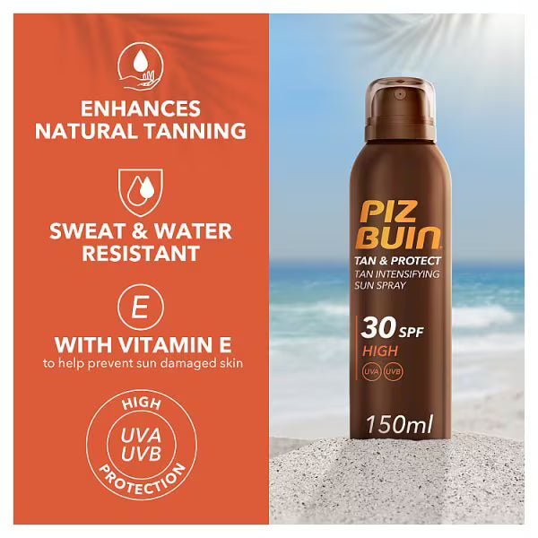 Piz Buin Tan and Protect Sun Cream 150ml, imported from the UK
