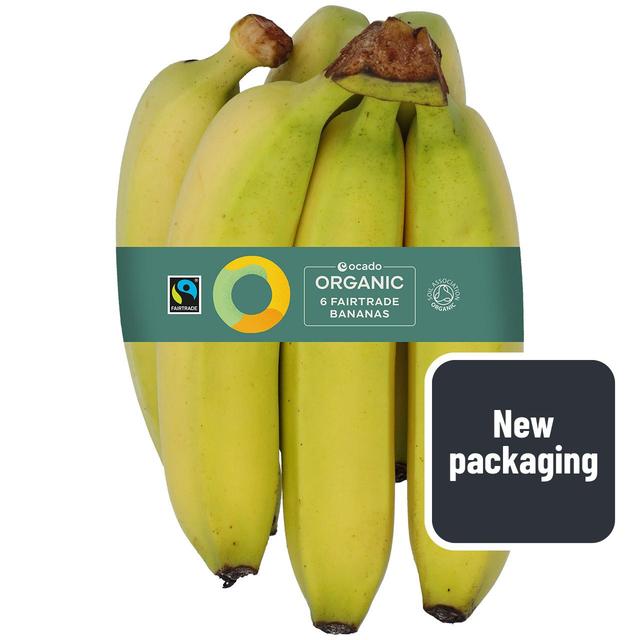 Ocado Organic Fairtrade Bananas   6 per pack GOODS M&S   