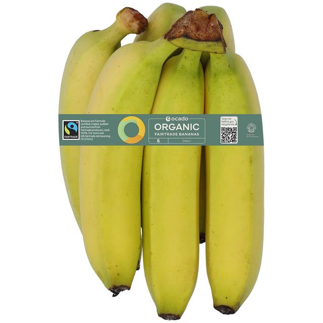 Ocado Organic Fairtrade Bananas   6 per pack GOODS M&S   