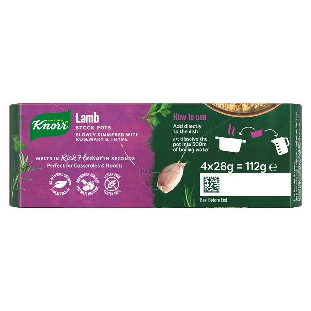 Knorr 4 Lamb Stock Pot   4 x 28g GOODS M&S   