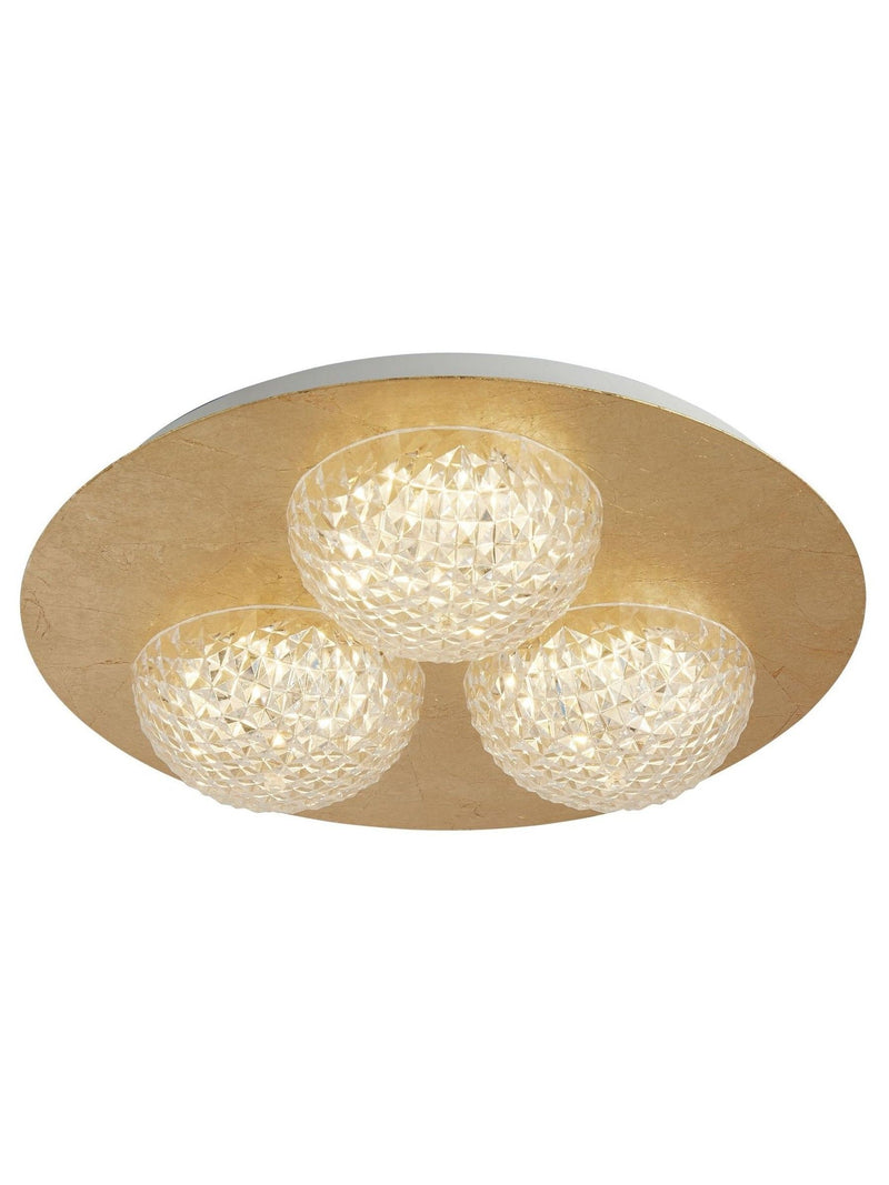 Searchlight Gold Lilac flush ceiling light 35cm, imported from the UK