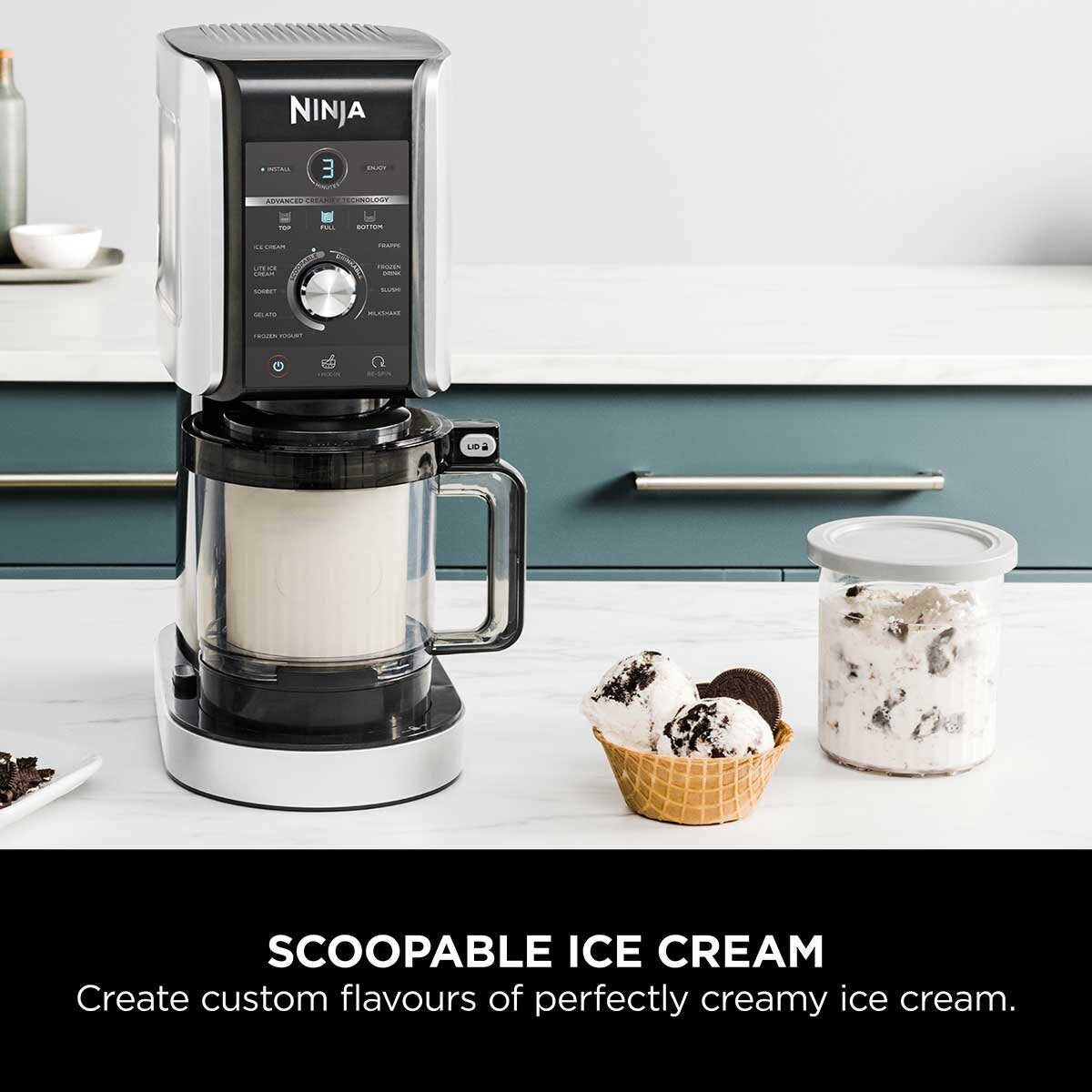 Ninja CREAMi Deluxe ice cream maker, UK version