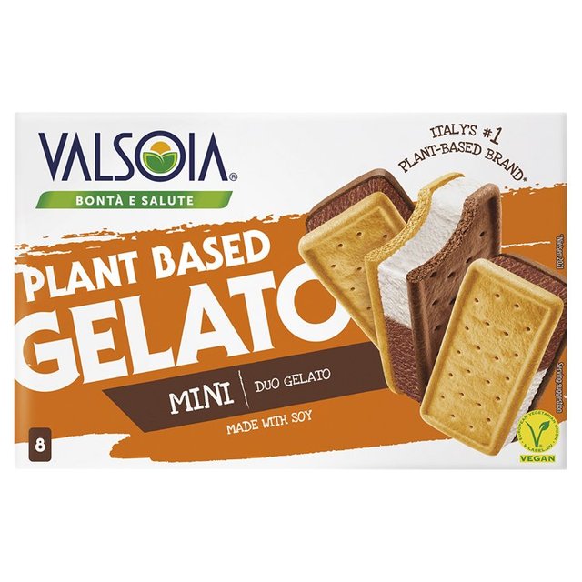 Valsoia 8 Soya Ice Cream Sandwiches   8 x 40ml