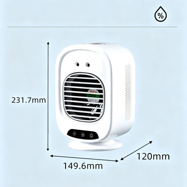 Leaper oscillating mini ice mist air cooler - British product