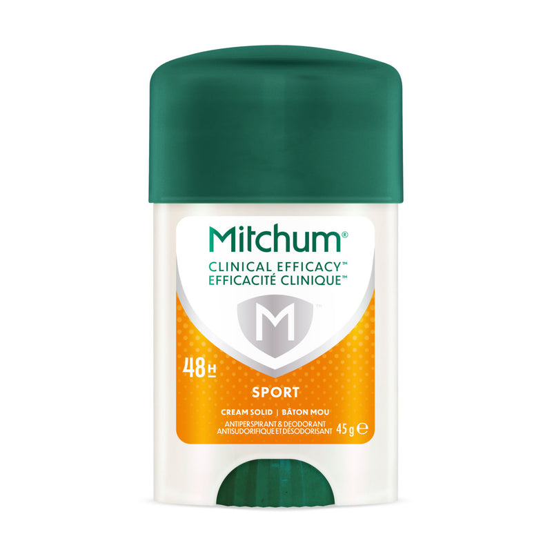 Mitchum Sport cream solid antiperspirant deodorant 45g, imported from the UK