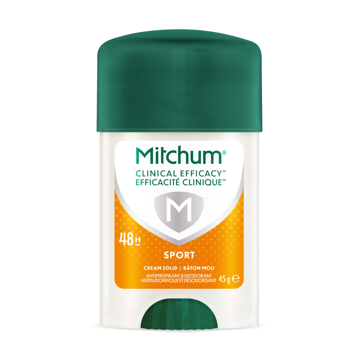 Mitchum Sport cream solid antiperspirant deodorant 45g, imported from the UK
