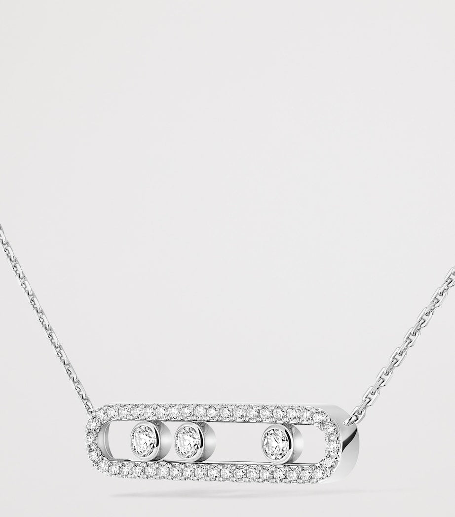 Messika Baby Move Classique white gold diamond necklace 0.70ct, UK version