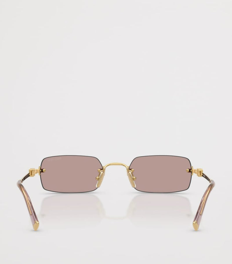 Miu Miu metal rectangular sunglasses (British brand)