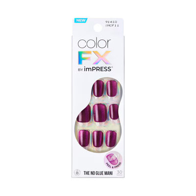 Kiss imPRESS Color Fx Press On Nails Pink Short Squoval 33 Ct