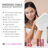 Rio illuminated full size beauty mirror with LED lights, imported from the UK