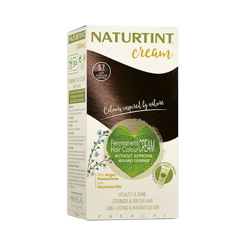 Naturtint hair colour cream 5.7 Light Chocolate Chestnut, imported from the UK
