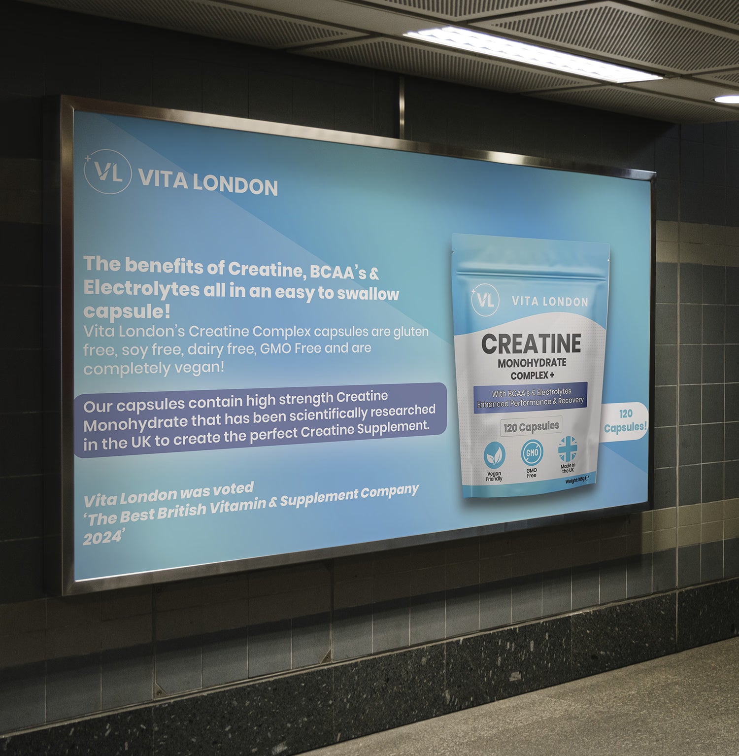 Creatine Monohydrate Complex BCAA capsules 120, UK version