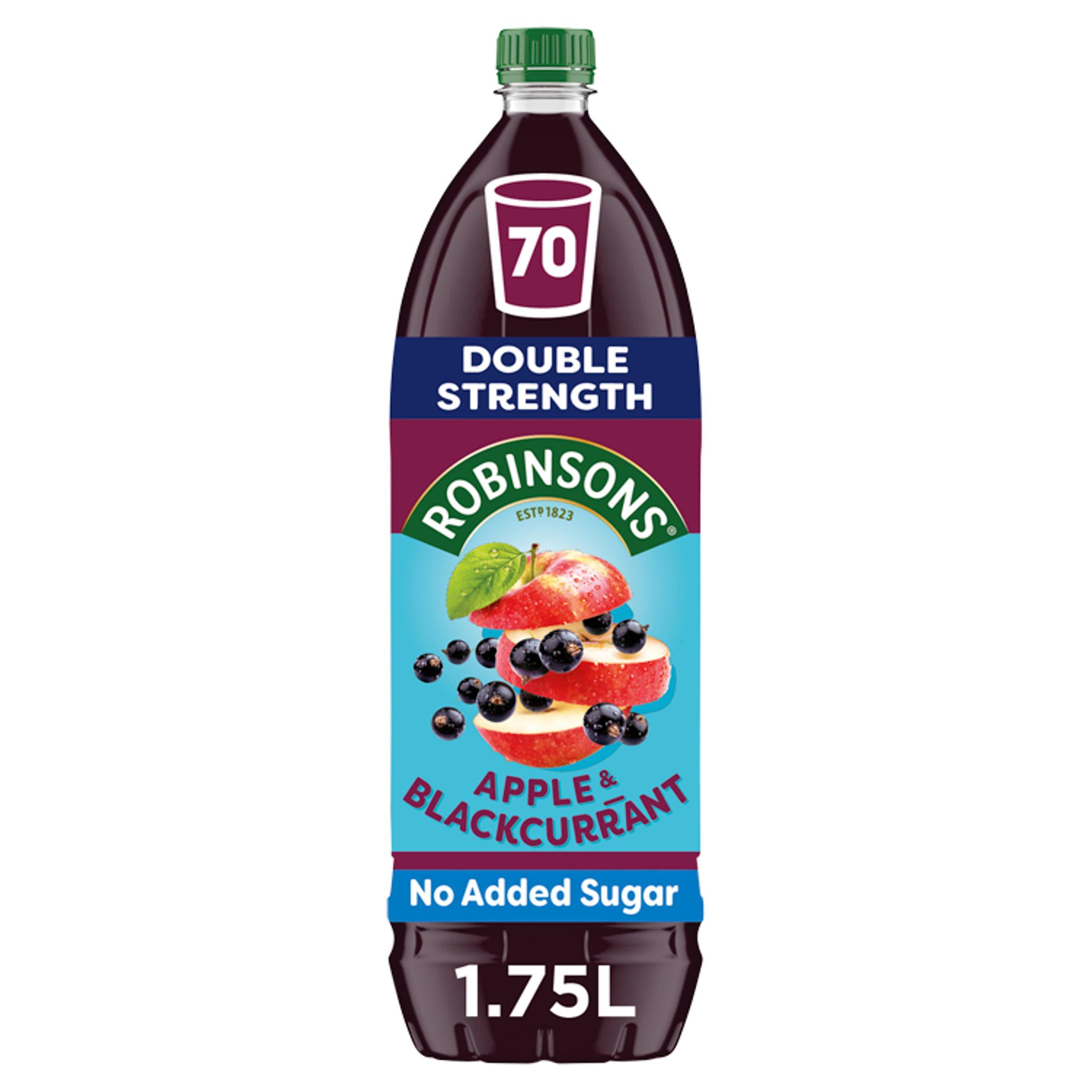 Robinsons Double Strength No Added Sugar Squash Apple & Blackcurrant Squash 1.75L Robinsons Sainsburys   