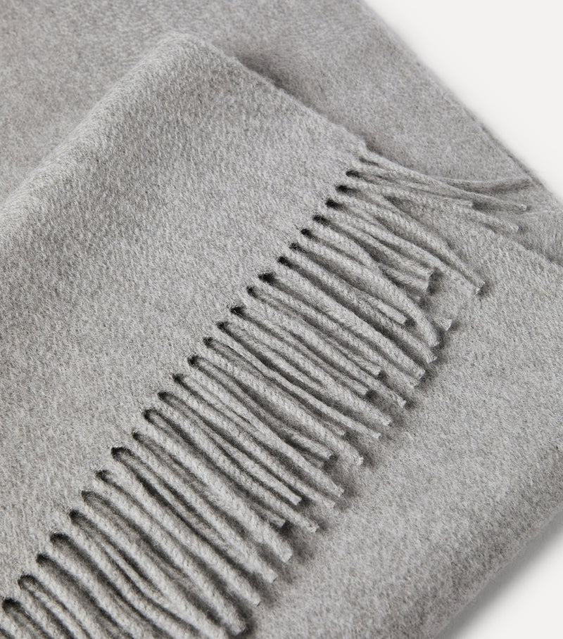 Brunello Cucinelli cashmere double-knit scarf 200x40cm (British brand)